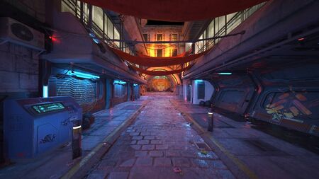 3D CG rendering of Cityの写真素材