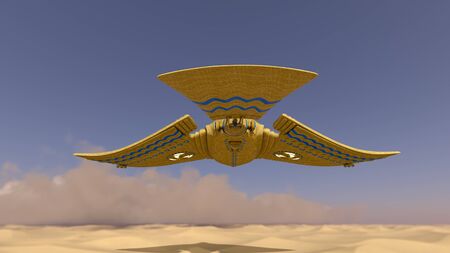 3D CG rendering of space ship