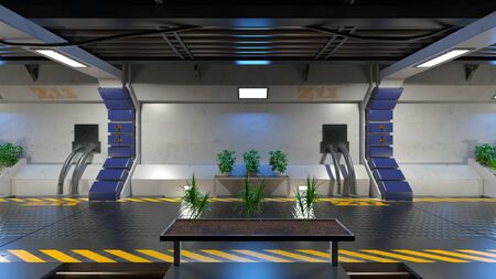 3D CG rendering of technology space