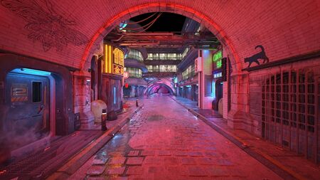 3D CG rendering of Cityの写真素材