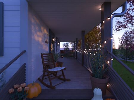 3D CG rendering of houseの写真素材