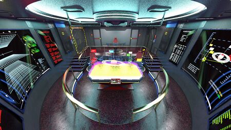 3D CG rendering of space station