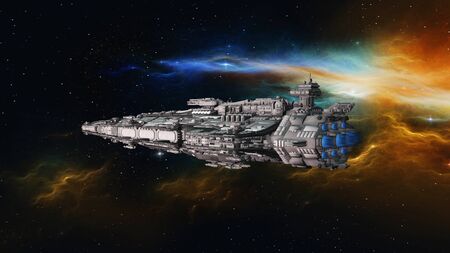 3D CG rendering of space shipの写真素材