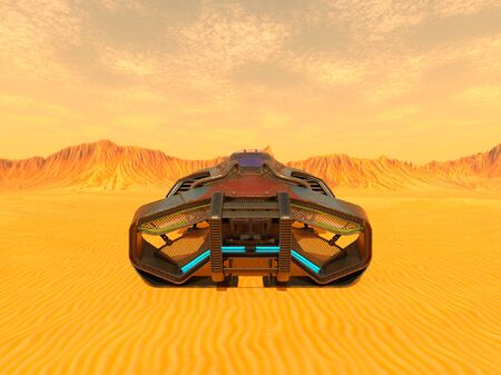 3D CG rendering of space shipの写真素材