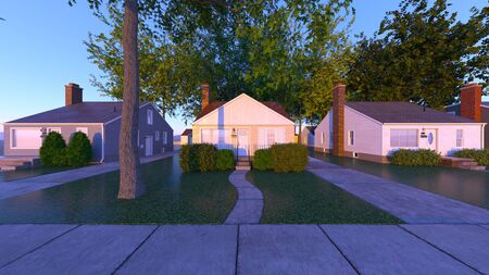 3D CG rendering of house