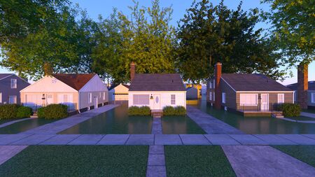 3D CG rendering of houseの写真素材