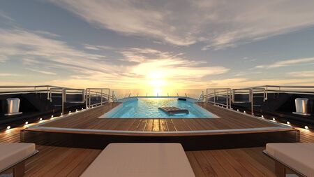3D CG rendering of Passenger ship
