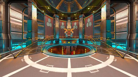 3D CG rendering of secret headquarters