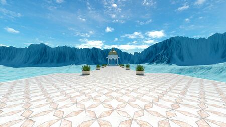 3D CG rendering of White Palaceの写真素材