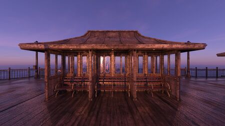 3D CG rendering of cottageの写真素材