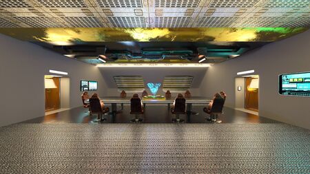 3D rendering of secret headquarters