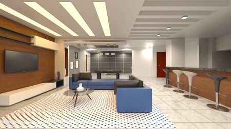 3D rendering of Inside the house