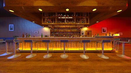 3D rendering of night clubの写真素材