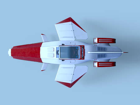 3D rendering of space ship
