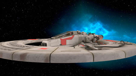 3D rendering of space ship.