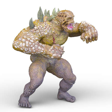 3D rendering of alien monster