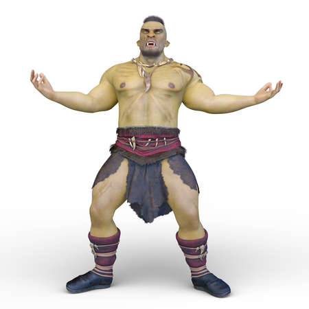 3D rendering of wild man