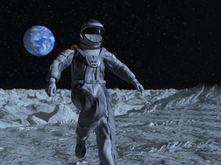 3D rendering of space astronaut