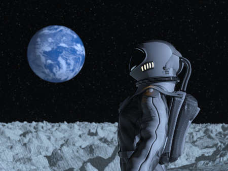 3D rendering of space astronaut