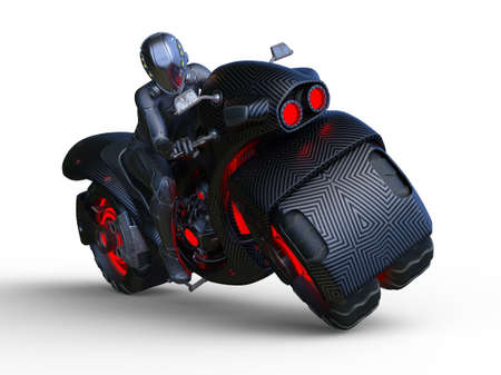 3D rendering of speeder bike
