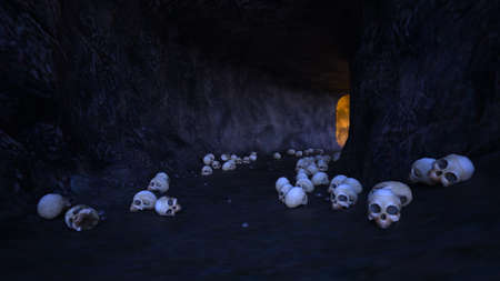 3D rendering of ancient ruinsの写真素材