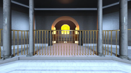 3D rendering of Inside the houseの写真素材