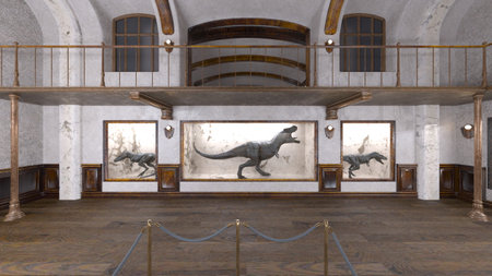 3D CG rendering of Large museumの写真素材