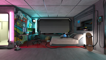3D rendering of Inside the house