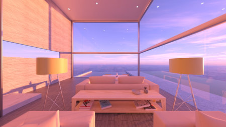 3D rendering of Inside the house