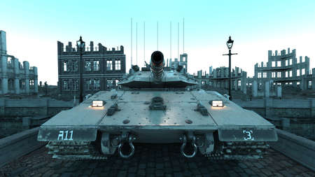 3D rendering of Ruins of town