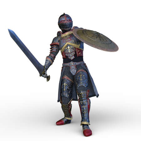 3D rendering of Knight manの写真素材