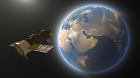 3D rendering of space ship.の写真素材