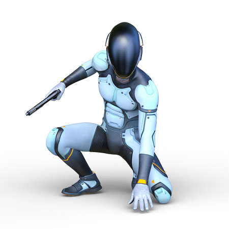 3D rendering of cyber man