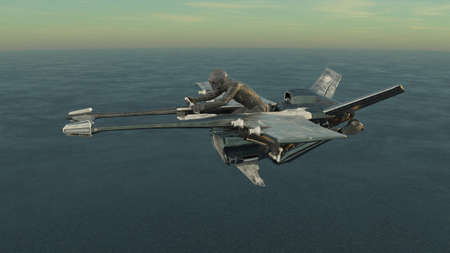 3D rendering of Flying machine