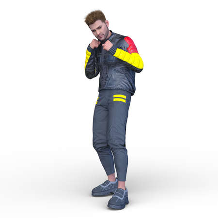 3D rendering of Cool man