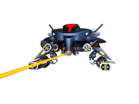 3D rendering of space ship