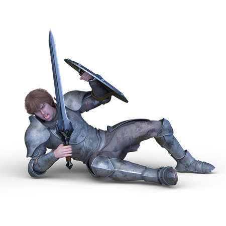 3D rendering of Knight manの写真素材