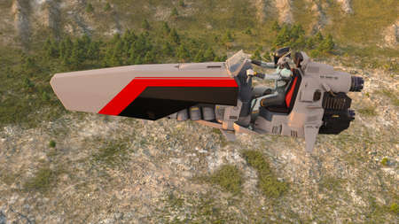 3D rendering of Flying machine