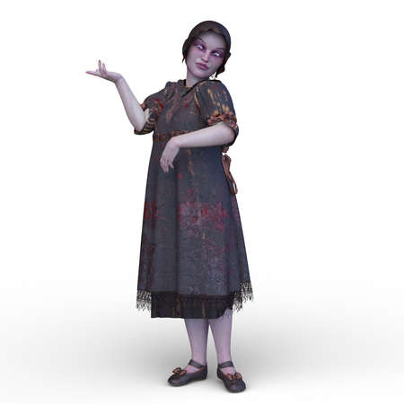 3D rendering of Bloodless girlの写真素材