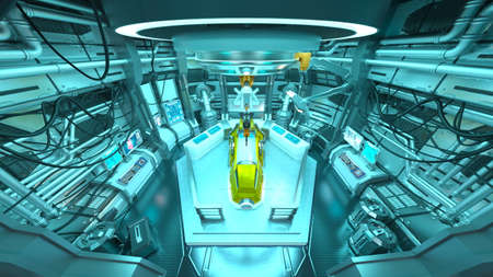 3D rendering of futuristic building