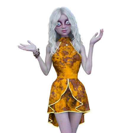 3D rendering of Woman in Costume