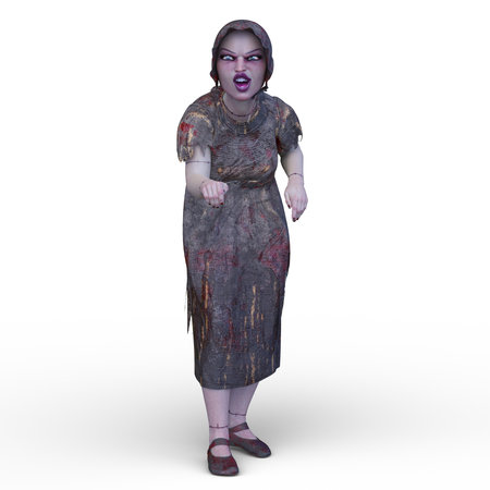 3D rendering of Bloodless girlの写真素材