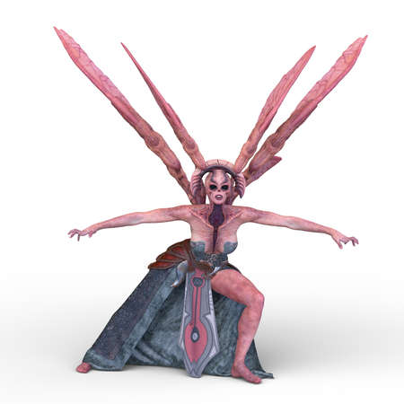 3D rendering of flying monsterの写真素材