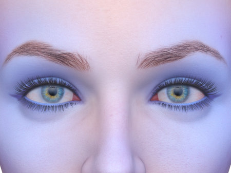 3D rendering of eye makeの写真素材