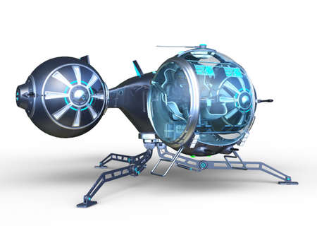 3D rendering of a helicopterの写真素材