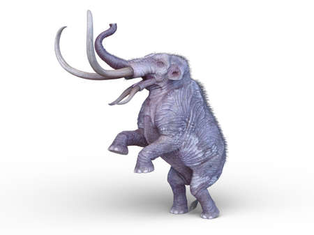 3D rendering of a mammothの写真素材