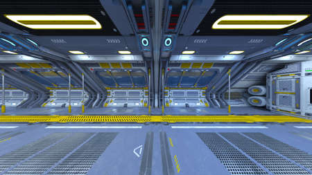 3D CG rendering of the inside the spacecraft