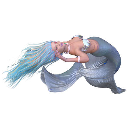 3D rendering of a mermaidの写真素材