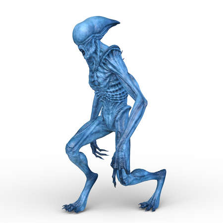 3D rendering of an alien