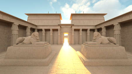 3D rendering of the ancient ruinsの写真素材